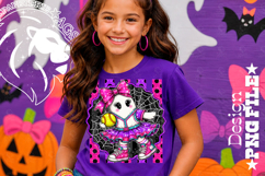 Striped Softball Ghost Halloween Design PNG Product Image 5