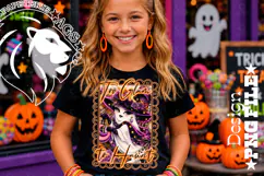 Too Glam to Haunt Girl Ghost Halloween Tshirt Design PNG Product Image 1