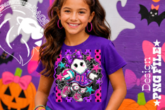 Striped Volleyball Ghost Halloween Design PNG Product Image 5