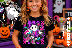 Striped Volleyball Ghost Halloween Design PNG Product Image 2