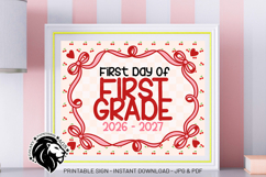 Cherry First day of First Grade School Sign JPG PDF Product Image 3