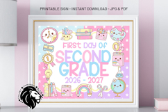 Kawaii First day of Second Grade School Sign JPG PDF Product Image 5
