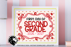 Cherry First day of Second Grade School Sign JPG PDF Product Image 3