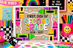 Crayons First day of Second Grade School Sign JPG PDF Product Image 3