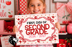 Cherry First day of Second Grade School Sign JPG PDF Product Image 4