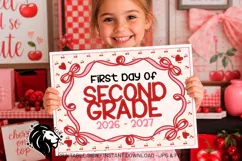 Cherry First day of Second Grade School Sign JPG PDF Product Image 4