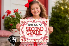 Cherry First day of Second Grade School Sign JPG PDF Product Image 2