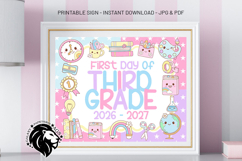 Kawaii First day of Third Grade School Sign JPG PDF Product Image 5