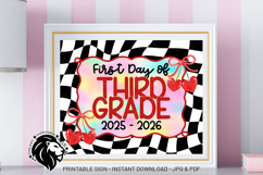 Cherry First day of Third Grade School Sign JPG PDF Product Image 5