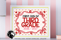 Cherry First day of Third Grade School Sign JPG PDF Product Image 4