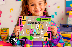 Crayons First day of Third Grade School Sign JPG PDF Product Image 6