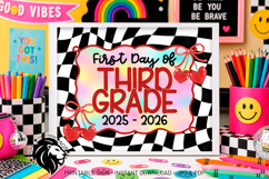 Cherry First day of Third Grade School Sign JPG PDF Product Image 3