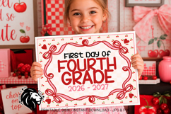 Cherry First day of Fourth Grade School Sign JPG PDF Product Image 4