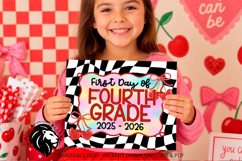 Cherry First day of Fourth Grade School Sign JPG PDF Product Image 3