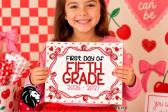 Cherry First day of Fifth Grade School Sign JPG PDF Product Image 3