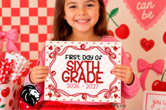 Cherry First day of Sixth Grade School Sign JPG PDF Product Image 4