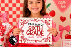 Cherry First day of Sixth Grade School Sign JPG PDF Product Image 4