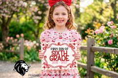 Cherry First day of Sixth Grade School Sign JPG PDF Product Image 2