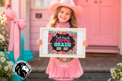 Cowgirl First day of Fifth Grade School Sign JPG PDF Product Image 5