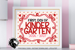 Cherry First day of Kindergarten School Sign JPG PDF Product Image 2