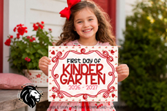 Cherry First day of Kindergarten School Sign JPG PDF Product Image 3