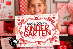 Cherry First day of Kindergarten School Sign JPG PDF Product Image 4