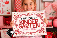 Cherry First day of Kindergarten School Sign JPG PDF Product Image 4
