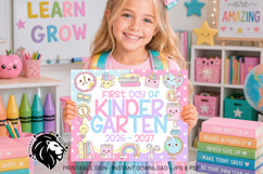 Pastel First day of Kindergarten School Sign JPG PDF Product Image 2