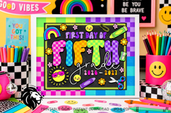 Colorful First day of Fifth Grade School Sign JPG PDF Product Image 2