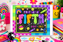 Colorful First day of Fifth Grade School Sign JPG PDF Product Image 5