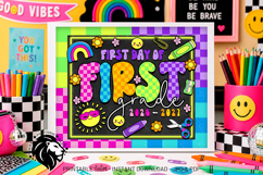 Colorful First day of First Grade School Sign JPG PDF Product Image 2