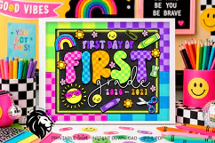 Colorful First day of First Grade School Sign JPG PDF Product Image 2