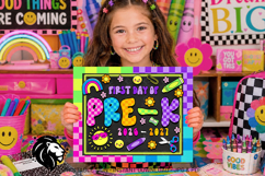 Colorful First day of Pre-k School Sign JPG PDF Product Image 3