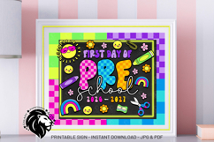 Colorful First day of Preschool School Sign JPG PDF Product Image 5
