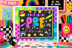 Colorful First day of Preschool School Sign JPG PDF Product Image 1