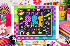 Colorful First day of Preschool School Sign JPG PDF Product Image 3