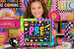 Colorful First day of Preschool School Sign JPG PDF Product Image 4