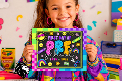 Colorful First day of Preschool School Sign JPG PDF Product Image 2