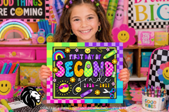 Colorful First day of Second Grade School Sign JPG PDF Product Image 4