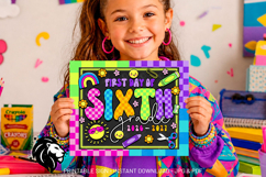 Colorful First day of Sixth Grade School Sign JPG PDF Product Image 4