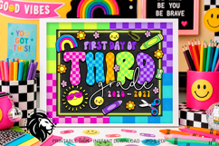 Colorful First day of Third Grade School Sign JPG PDF Product Image 2