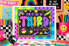 Colorful First day of Third Grade School Sign JPG PDF Product Image 2