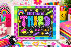 Colorful First day of Third Grade School Sign JPG PDF Product Image 4