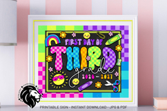 Colorful First day of Third Grade School Sign JPG PDF Product Image 3