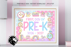 Pastel First day of Pre-k School Sign JPG PDF Product Image 5