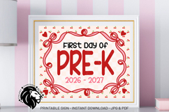 Cherry First day of Pre-k School Sign JPG PDF Product Image 3
