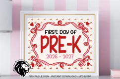 Cherry First day of Pre-k School Sign JPG PDF Product Image 3