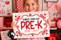 Cherry First day of Pre-k School Sign JPG PDF Product Image 4