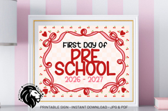 Cherry First day of Preschool School Sign JPG PDF Product Image 4
