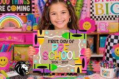 Crayons First day of Preschool School Sign JPG PDF Product Image 3